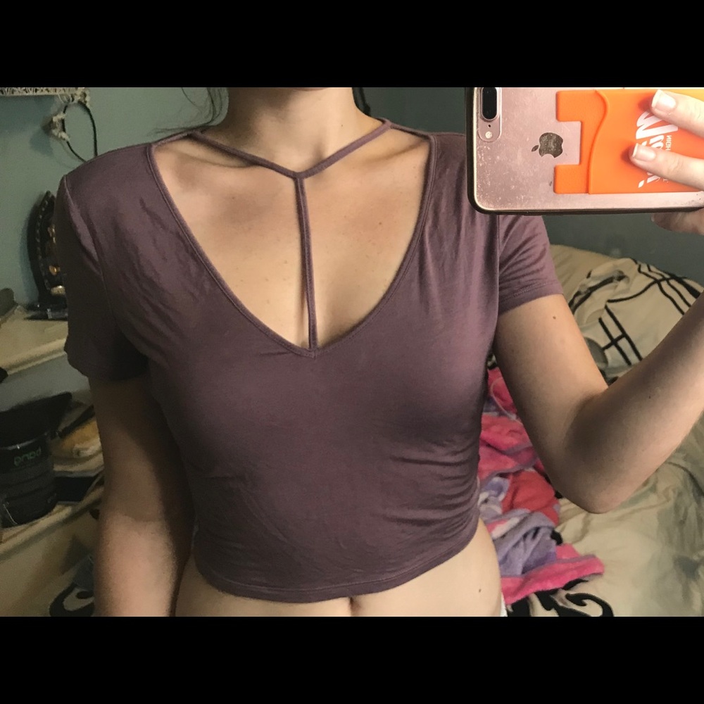 Fashion nova mauve crop top